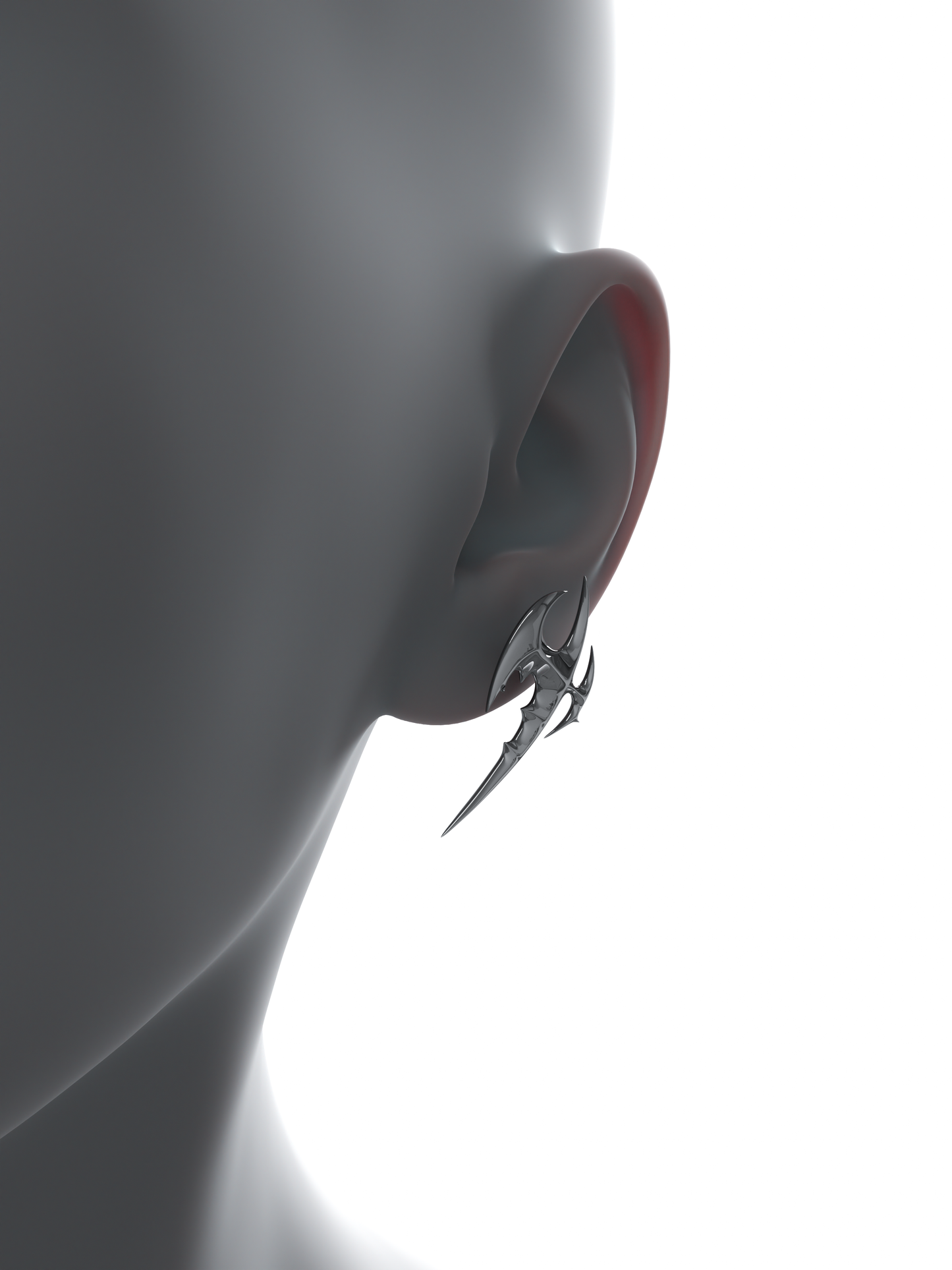 Moonlit Reaper Arcs Stud Earring