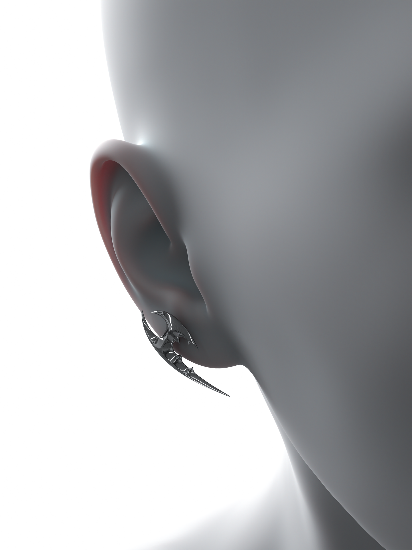 Moonlit Reaper Arcs Stud Earring