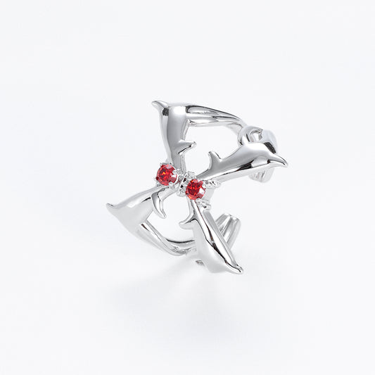 Crimson Butterfly Ring